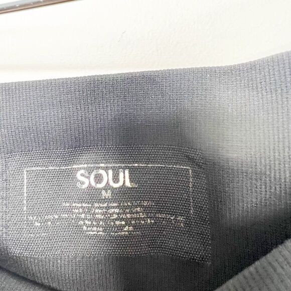 Soul Womens Black Elastic Waist Pull On Compression Legging Size Medium - Picture 6 of 6